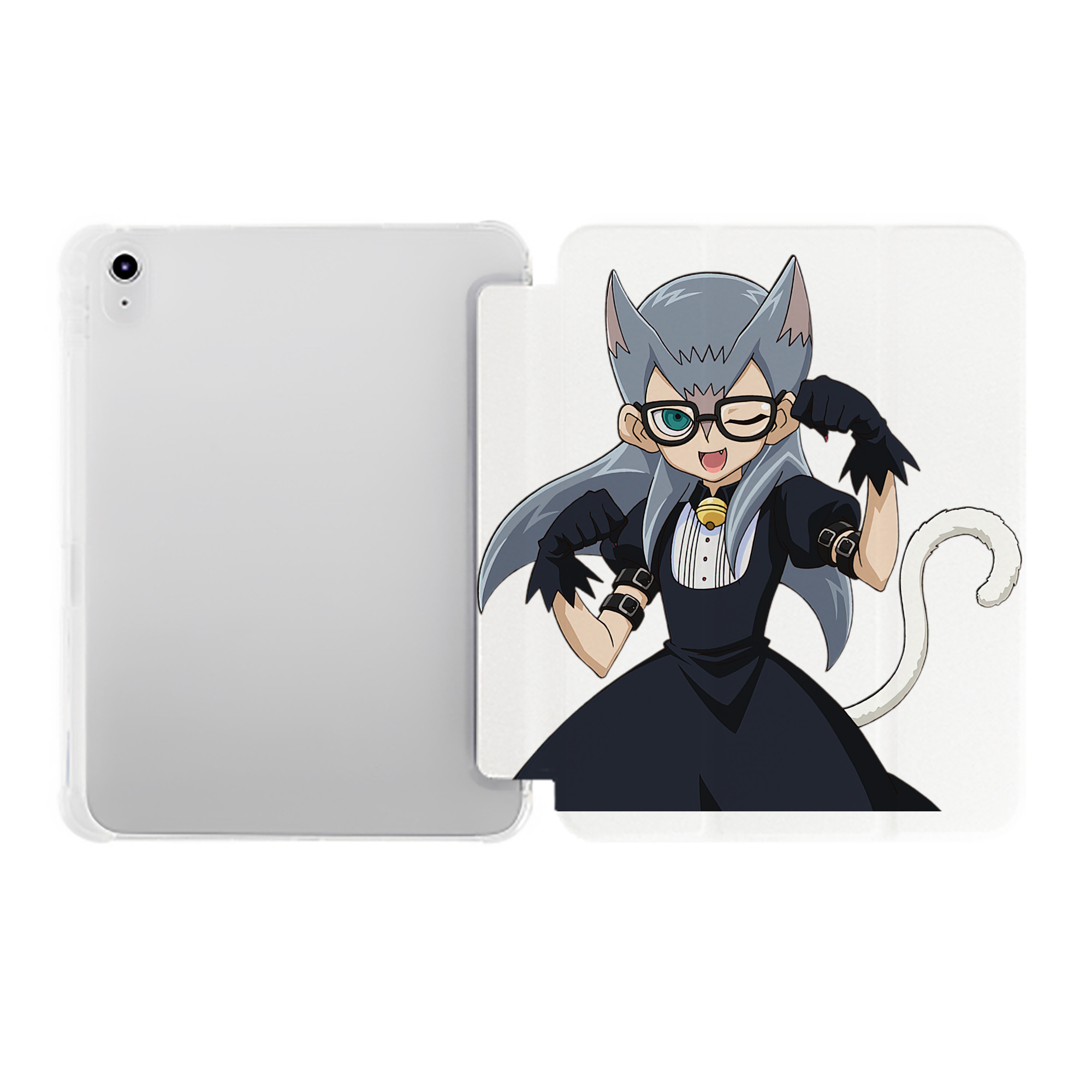 （画像用） 遊☆戯☆王 Yu-Gi-Oh! IPad ケース ペン収納付き 三つ折りスタンド PUレザー×シリコン 対応機種9.5/10.5/10.9インチ